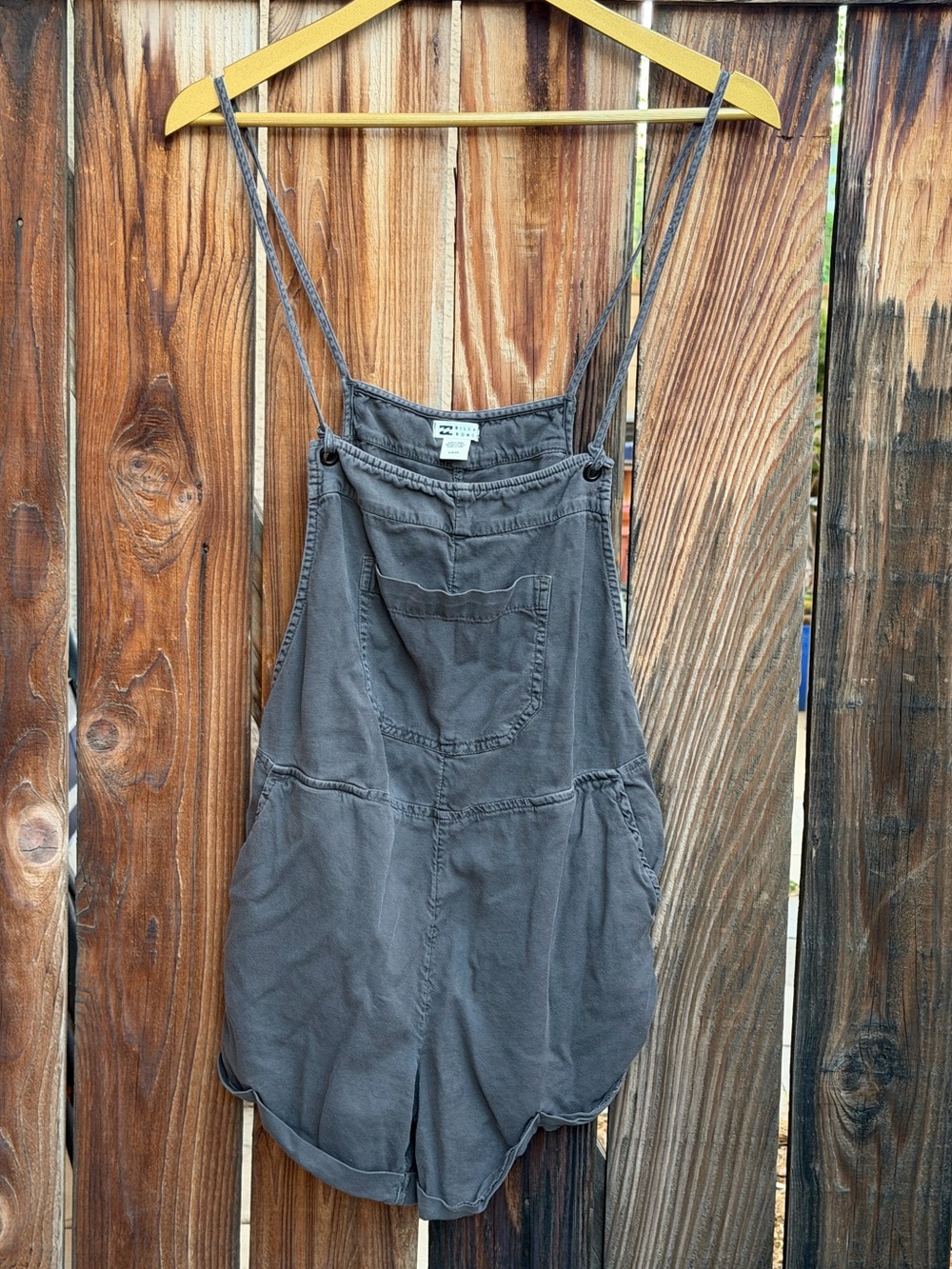 Billabong Charcoal Gray Wild Pursuit Short Overalls S